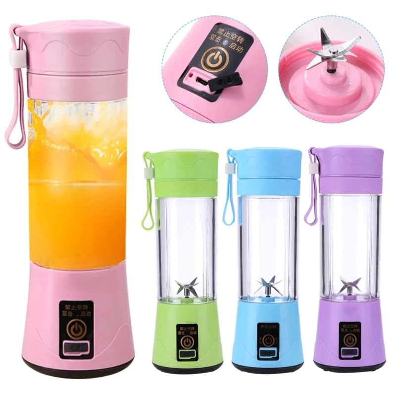 Mini Liquidificador Portátil - Usb Juice Shake 6 Lâminas