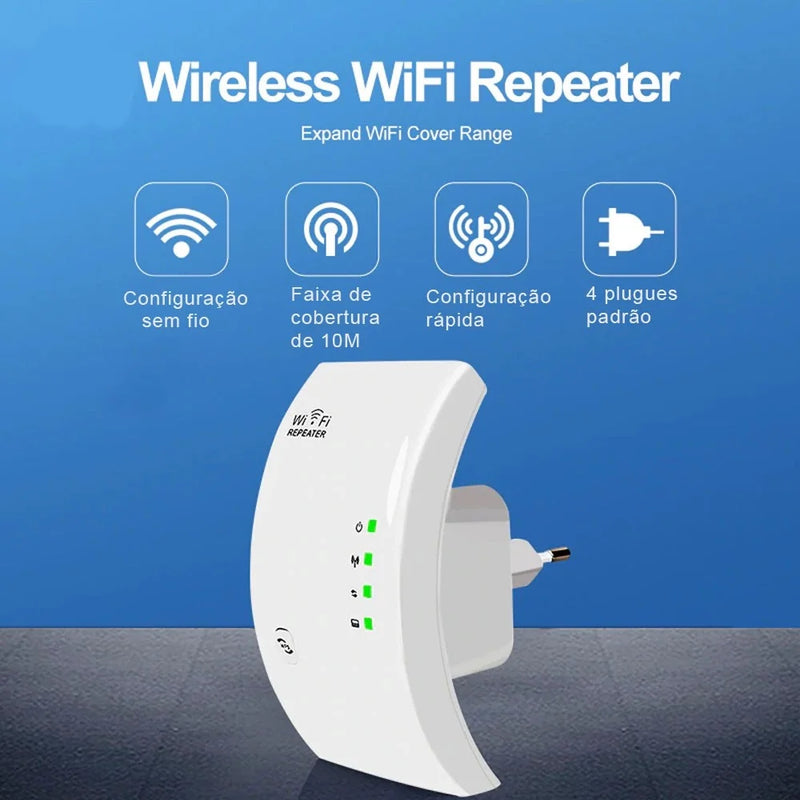 Repetidor Wi-Fi 300Mbps – Amplificador e Extensor de Sinal de Longo Alcance