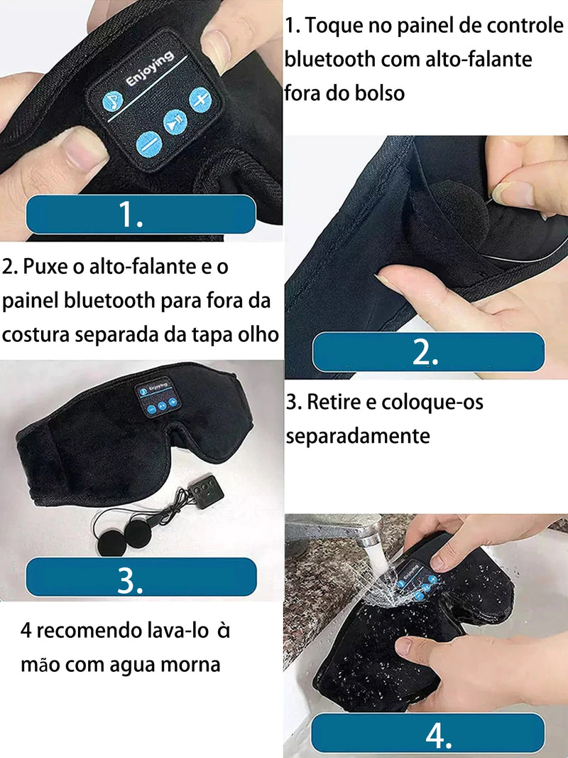 Máscara Dormir Fone De Ouvido Bluetooth