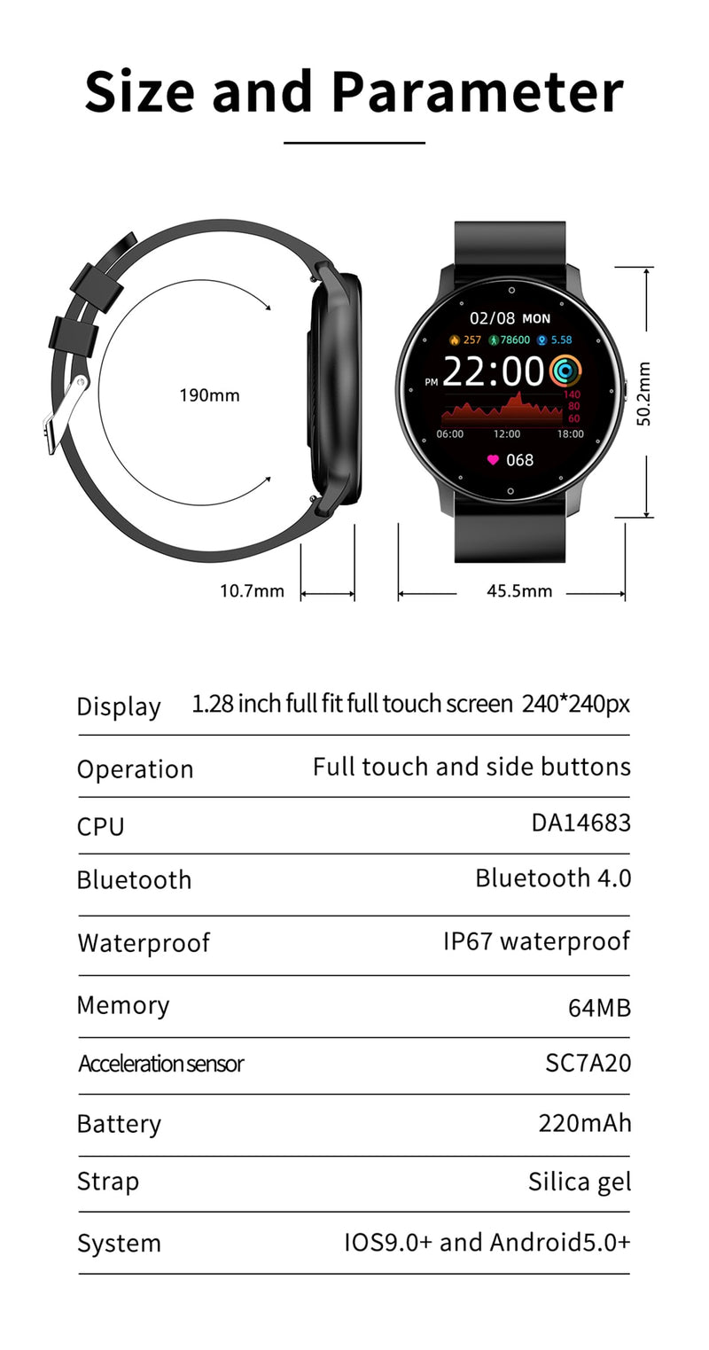 Relógio IP67 Inteligente de Toque