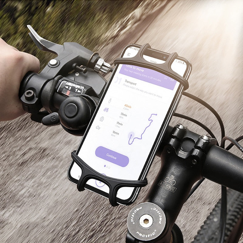 Suporte para Telefone em Silicone ideal para Bicicleta e Moto.