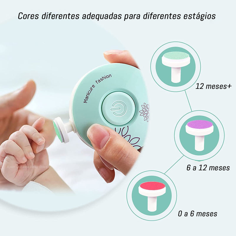 Cortador de unhas elétrico para bebê.